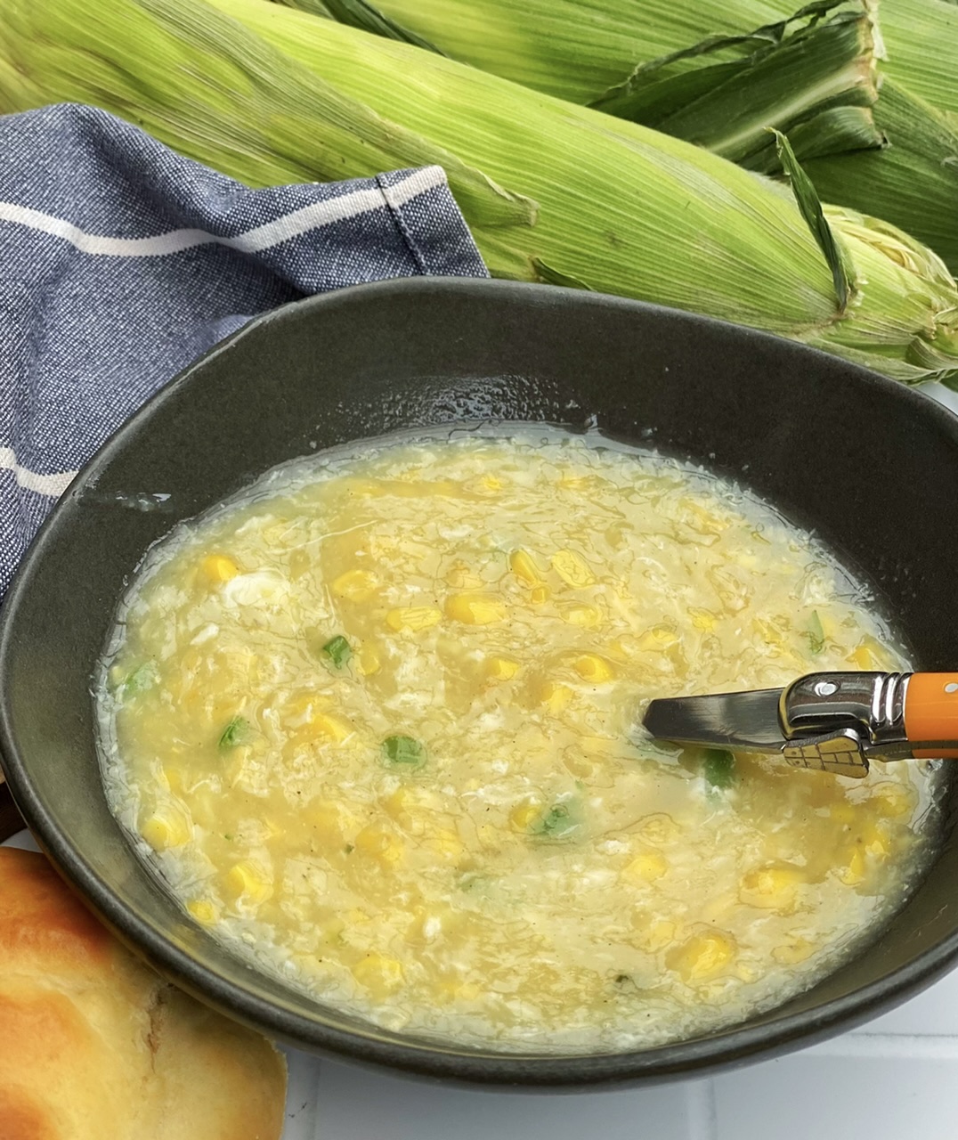 Corn Egg Drop Soup (Chinese Corn Soup) - China Sichuan Food